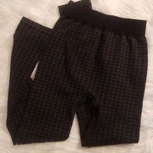 Houndstooth Fleece Leggings